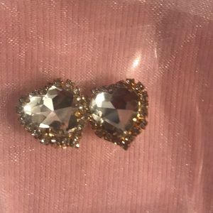 Heart clip on earrings